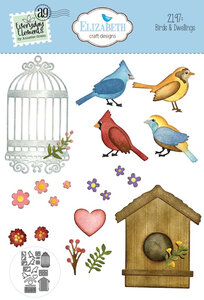 Elizabeth Craft Designs snijmal Birds & Dwellings kopen – vogels en huisjes snijmal