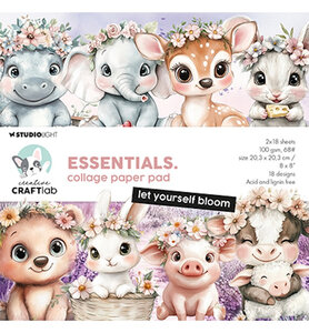Craft Lab Let Yourself Bloom Paper Pad – Essentials nr. 361 (Collage formaat)