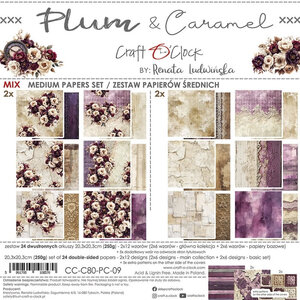 Plum & Caramel 8x8 Medium Papers