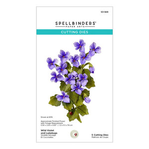 Spellbinders snijmal Wild Violet & Ladybugs kopen – bloemen en lieveheersbeestje