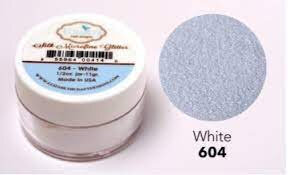 Elizabeth Craft Glitter White silk 604