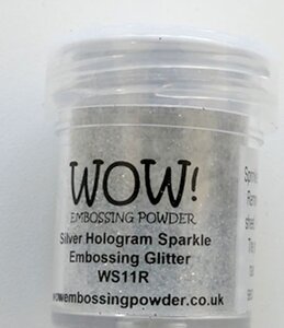 WOW! Embossing Poeder Silver Hologram Sparkle WS11R – Zilver met Holografische Glitter