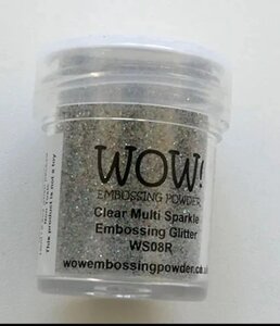 WOW! Embossing Poeder Clear Multi Sparkle WS08R – Transparant met Glitter Effect