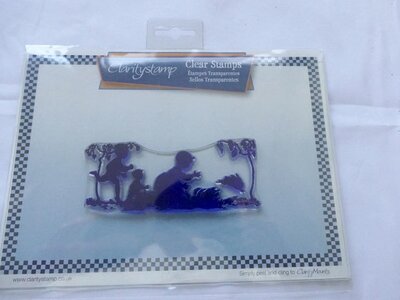 Clarity stamp chasing a rabbit groot stempelset