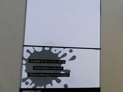 Ranger Gloss Paper White