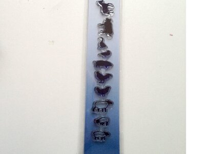 Clarity stamp WEE FARM ANIMALS STAMP & MASK KIT