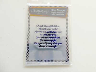 Clarity stamp o little town of Bethlehem tekst stempel