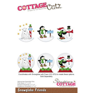 Cottage Cutz Die – Snowglobe Friends: Winterse vriendjes in een magische sneeuwbol