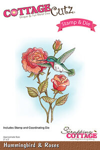 Cottage Cutz Die & Stempelset – Hummingbird & Roses