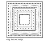Die-namics MFT snijmallen Stitched Square Scallop Frames kopen – vierkante frame snijmal set
