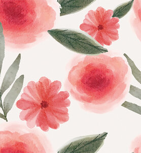 Stafil vegan leer – White Red Flowers