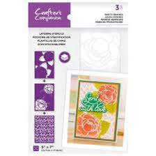 Crafters Companion – Pretty Peonies Stencil Set (5"x7")