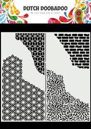 Dutch Doobadoo Slimline Stencil – Cracked Patterns