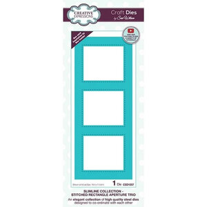 Slimline Collection Stitched Retangle Aperture Trio