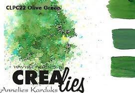 Crealies colorzz pigment poeder  olive green