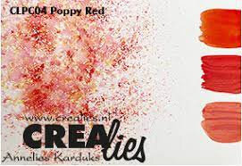 Crealies colorzz pigment  poeder Poppy red