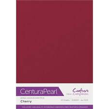  crafters companion parelmoer cardstock cherry