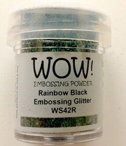 WOW Embossingpoeder Rainbow Black WS42R kopen | Zwart glitter embossingpoeder met regenboog effect