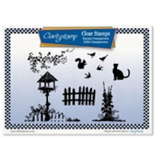 Clarity stamp birdhouse garden unmounted clear stamp