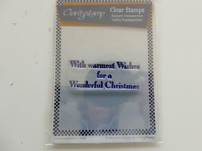 with warmest wishes stempeltekst