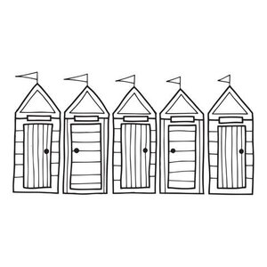 Row of beach huts mask - Clarity