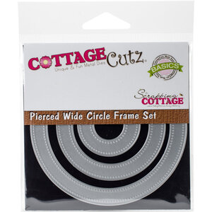Cottage Cutz Die – Pierced Wide Circle Frame Set