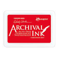 stempelinkt- watervast -carnation red- archivalink