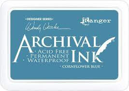 stempelinkt - watervast -Cornflower Blue -Archival ink