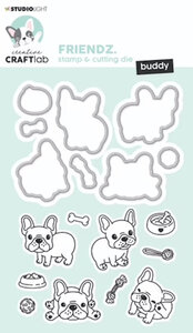  Snijmal en Stempel -  Mini Friendz - Craft Lab