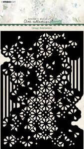 Studio Light Mask Stencil – Grungy Floral Pattern