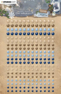 Studio Light Vintage Christmas Pearls – bruin & blauw voor nostalgische scrapbooks