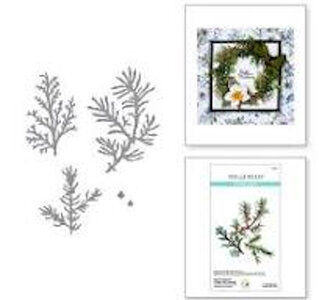 Spellbinders Susan’s Garden snijmal Winter Evergreen Foliage & Ladybugs kopen – bladeren en lieveheersbeestjes