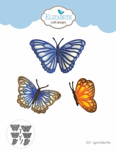 Elizabeth Craft Designs snijmal Layered Butterflies kopen – vlinder snijmal