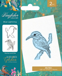 Crafters Companion Stamp & Die – Blue Lightning