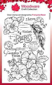 stempelset – Viola- - Woodware craft collection