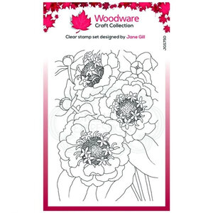 stempelset  clear -  Zinnia  - Woodware craft collection