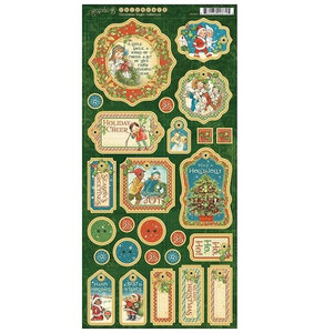 Graphic 45 chipboard Christmas magic collection
