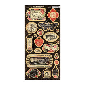 Graphic 45 chipboard love notes collection