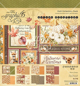  Paper Pad 8x8" - Autumn Greetings - Graphic 45