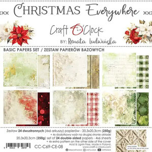  Paper Pad 8x8" - Basic -  Christmas Everywhere - Craft O'Clock