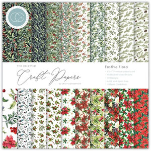 Festive Flora 6x6" Premium paper pad