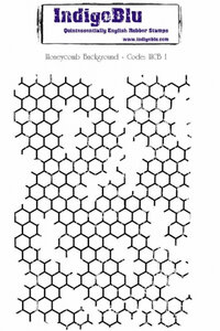  Cling Stamp – Honeycomb Background-IndigoBlu