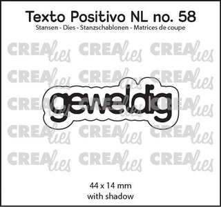 Snijmal Geweldig – positieve tekststans van Crealies