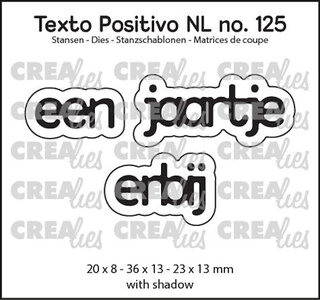 Snijmal Een jaartje erbij – Crealies tekststans voor verjaardagsprojecten
