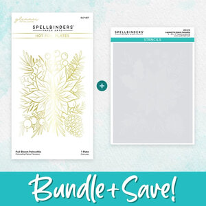  spellbinders - Full Bloom Poinsettia Die and Stencil Bundle