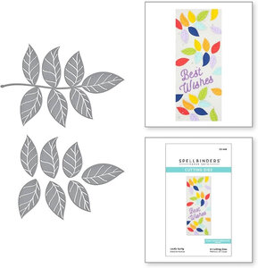 Spellbinders snijmal Leafy Sprig kopen – etched dies bladeren takje