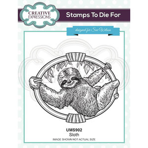 Stempel met luiaard in boomring