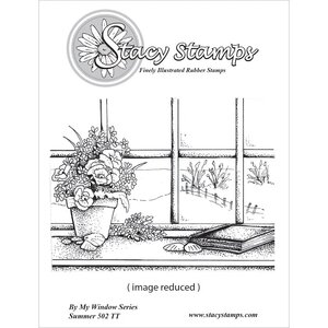    stempelset - By My Window – een blik naar buiten vol rust, bloemen en sfeer