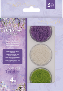 Crafter’s Companion Petal Powder Wisteria Collection kopen | Bloem meeldraad poeder paars wit groen