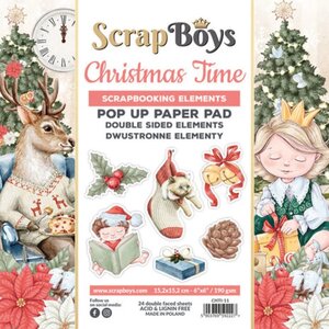 ScrapBoys Christmas Time Pop-Up Paper Pad 6x6 kopen | Kerst designpapier blok
